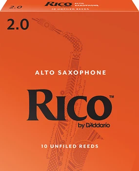Rja1020 Rico vychádzkové palice pre Alt saxofón, Veľkosť 2.0, 10 ks balení Rico