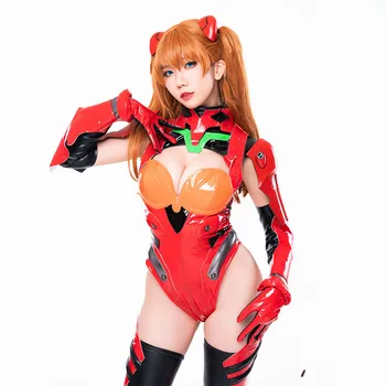 EVA Cosplay Ver Verzia Asuka Langley Soryu Cosplay Kostým Ženu Sexy Šaty Kombinézach Anime Kostýmy Oblečenie