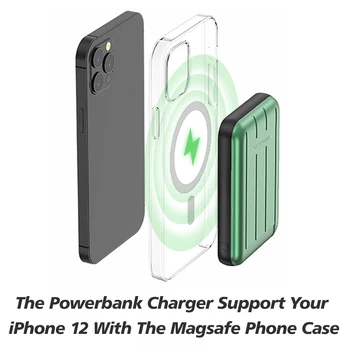 Bezdrôtový Magnetický Power Bank 5000mAh Nabíjačka 3 V 1 Bezdrôtovú Nabíjačku na iPhone 12 mini 12 Pro Max Rýchle Nabíjanie Externej Batérie