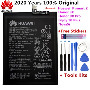 Pôvodné 4000mAh HB446486ECW Mobilný Telefón, Batériu Pre Huawei P20 lite (2019) / P Smart Z STK-LX1 ANE-AL00 TL00 ANE-LX1 LX2 LX3
