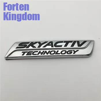 Forten Kráľovstvo 1 Kus Auta ABS Plast Chrome TECHNOLÓGIE SKYACTIV 102x20mm Znak Zadnej Nálepky Auto Odznak Symbol Odtlačkový
