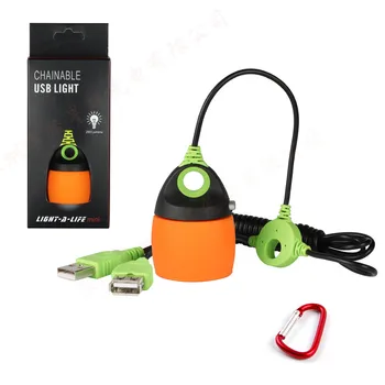 200 Lúmenov USB Nabíjanie Camping Svetlo LED Svietidlo Outdoor Camping Chainable Vodotesný, Prenosný 1,5 M Dlhý Kábel USB Žiarovky