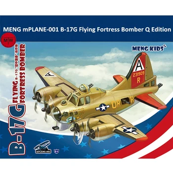 MENG mPLANE-001 B-17G Flying Fortress Bombardér Roztomilý Q Edition Deti Montáž Modelu Auta