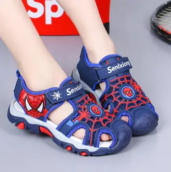 Baby Chlapci Sandále, Topánky Letné Deti Pláži Deti Topánky Cartoon Spiderman Chlapci Sandále Detské Sandále Mäkké Batoľa Deti Sandále
