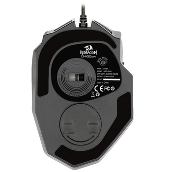 Redragon M80-RGB 12400 DPI 10 Tlačidlá Programovateľné Laser Gaming Mouse Myš Ergonomický dizajn pre Myší hráč lol PC
