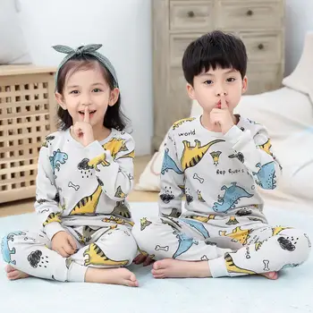 Nové Zimné Sleepwear Pre Dieťa Deti Plná Rukáv Pijamas Infantil Bavlna Jeseň Deti Pyžamo Nastaviť Chlapci Dievčatá Oblečenie 6 10 12Y