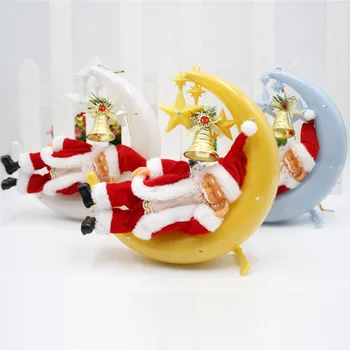 2019 šťastné a Veselé Vianoce, Santa Claus bábika 24 CM so svetlami, hudba Santa Claus chrápanie elektrické Santa Claus bábika