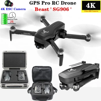 Zviera SG906 PRO GPS Drone 4K HD Kamery s Dvoma Os Anti-Shake Self-Stabilizačný Gimbal Profesionálne Selfie Striedavé Quadcopter