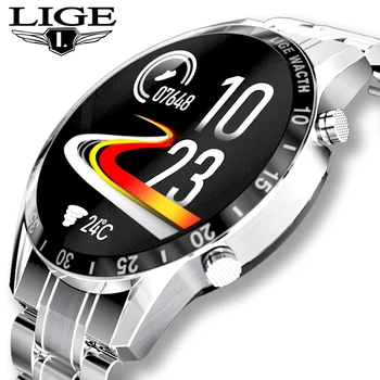 LIGE 2020 Luxusné značky pánske hodinky Oceľové pásmo Fitness sledovať tepovú frekvenciu, krvný tlak, Činnosť tracker Digitálne Hodinky Pre Mužov