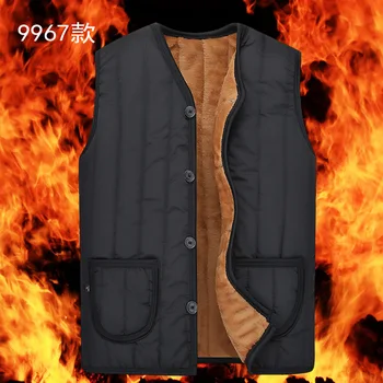 2020 nové pánske, bez rukávov bavlnená bunda zimná teplá vesta pre mužov bežné vest pánske teplé bundy
