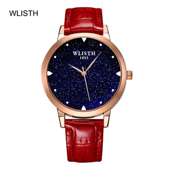 Jednoduché, Bežné dámske Módne Hodinky Elegantné Dámske Hodinky Hviezdna Náramkové hodinky Žena 2020 Luxusné Nepremokavé Červené Hodiny Dary