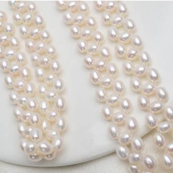 ASHIQI Skutočné Prírodné Sladkovodné Perly Náramok 925 Sterling silver spona 4.5-5mm pearl ručné Tkanie pre ženy