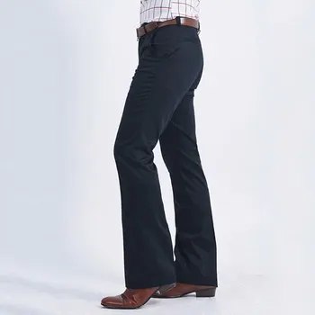Pánske nohavice Farba: Black Navy blue 2020 Podnikanie Mužov Bežné Obličkového Nohavice Slim-voľné nohavice pánske kórejský širokú nohu nohavice