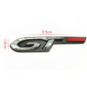 Auto Strane Blatník batožinového priestoru GT Logo Odznak Nálepky Na Citroen Peugeot 5008 307 308 407 207 206 4008 C2 C3 C4 C5 Berlingo Accessorie