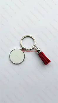 Nový príchod sublimačná krátke strapce keychains módne krúžok na srdce transfer tlač spotrebný materiál 8 farieb 20pieces/veľa
