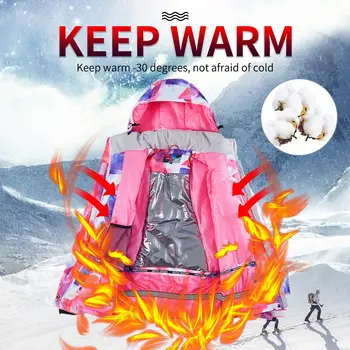-30 Stupňov Lyžiarske Oblek Ženy Zimné Žena Bundy a Nohavice Teplé Nepremokavé dámske Sako Vonkajšie Snowboard Cyklistika, Camping Značky