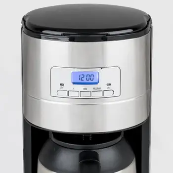 H. Koenig programovateľné drip kávovar, 10 šálok, 1.2 l, 1000 W, izotermický kanvica z nehrdzavejúcej ocele, STW26