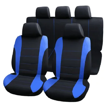 9 ks/set auto kryt sedadla predného a zadného sedadla univerzálny set auto tvar interiérové doplnky airbag kompatibilné kryt sedadla