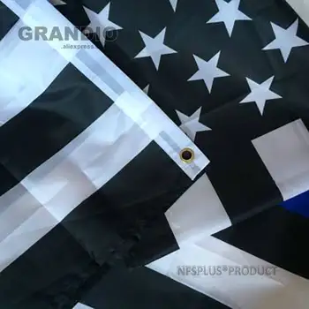 Tenká Modrá Čiara pod Vlajkou USA Spojené Štáty 3x5 Nohy Polyester Vytlačené 90x150cm Domácej Strany Dekoratívne Americkej Vlajky A Transparenty