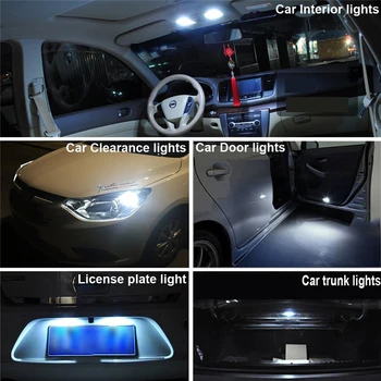 20Pcs T10 W5W LED Canbus Auto, Interiér batožinového priestoru Lampa Parkovacie Svetlá Pre Volvo XC90 S60 V70 S80 XC60 S40 V40 V50 V60 XC70 White 12V