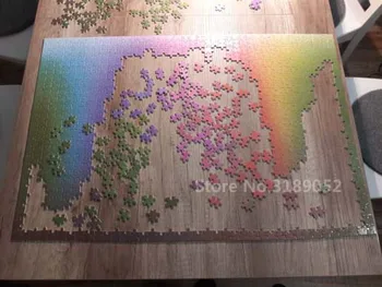 Nový 1000 ks RGB Rainbow obrazová Skladačka Gradient farba tvorivej puzzle drevená Skladačka puzzle pre Dospelých Deti DIY Vzdelávacie Hračka