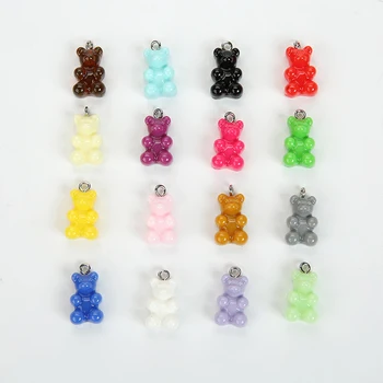 32pcs 16*10 mm živica gummy bear candy náhrdelník charms veľmi roztomilé keychain náhrdelník prívesok prívesok pre DIY dekorácie