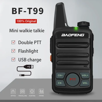 Inovovaný BAOFENG BF-T1 MINI obojsmerné Rádiové BF-T99 Walkie Talkie UHF Deti Prenosné Ham Radio USB nabíjanie Prenosné FM Vysielač