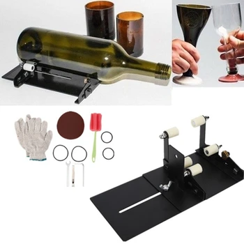 Fľaša na Rezanie DIY Fľaša Rezací Stroj Fľaše Vína a Piva Sklenených Fliaš Strihací Nástroj s Príslušenstvom Tool Kit