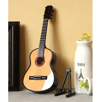 Mini Klasickú Gitaru Miniatúrne Gitara Model Drevený Mini Guitarra Displej Hudobný Nástroj Model Prípade Stojan