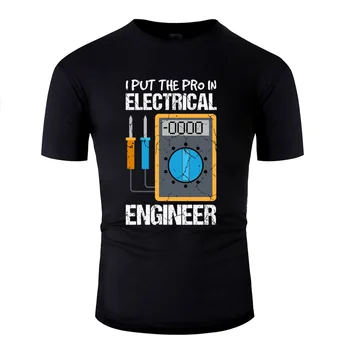 Pletené Komické elektrotechnický inžinier inžinierstva t shirt muž 2020 black Kawaii muži t-tričko bavlna vtipný HipHop Top