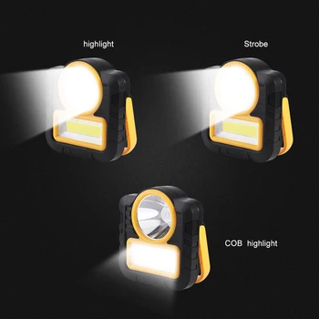 GIJOE led worklight nepremokavé 2000L power bank solárne portable spot lampy, 3 režimy klasu pracovné svetlo usb nabíjateľné plastový háčik