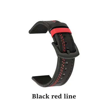 Retro Ledger Line pravej Kože Watchband 18 mm 20 mm 22 mm 24 mm pre Samsung Galaxy Sledovať 42mm 46 mm Náramok Watchband Popruh