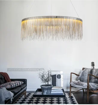 Moderný Minimalistický umenie lampy jednoduché atmosféru reťazi luster Nordic Pre spálne, obývacia izba Kaviareň svetlá
