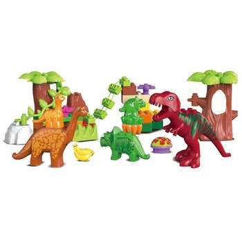 Dinosaur World Valley Stavebné Bloky Duploed Tehly Zvieratá, Hračky pre Deti, Kompatibilné s Deťmi Darček
