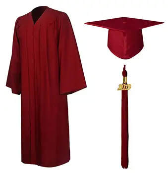 2019 Veľkosť 39-63 Unisex Akademického Šaty pre Vysoké Školy a Bakalárskeho Štúdia Šaty Klobúk Strapec Nastaviť Dospelých College Graduation Oblek