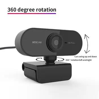 USB Kamera 1080P Web Kamera Vstavaný Stereo Mikrofón 360 Stupňové Otáčanie Fotoaparátu, Full Video Hovor Pre Prenosný Počítač