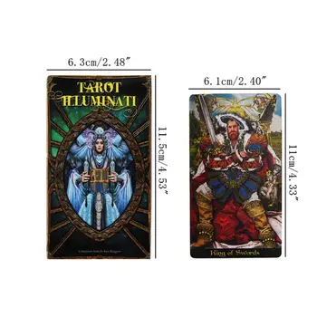 Tarot Illuminati Auta 78 Karty Paluby Veštenie Osudu Rodiny Strany, Doskové Hry, Hračky Drop Shipping