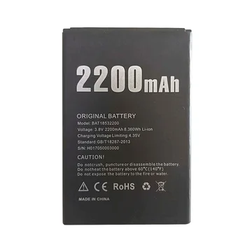 Nové Doogee X53 Batérie 2200mAh Polymer Li-ion 3.8 V batériou Pre Doogee X53 Telefón BAT18532200