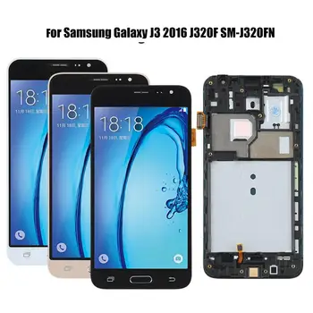Dotykový LCD Displej Digitalizátorom. Montáž pre Samsung Galaxy J3 2016 J320F SM-J320FN Telefón Náhradné LCD Displej Dotykový Displej + Nástroj