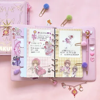 3 Štýly Card Captor Sakura Anime Akcie Obrázok Vytlačený Papier Príručka Magic Notebook Krásne Moon Star Denník Kniha Grafické Efekty Súbor
