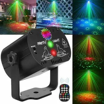 60 Modelov RGB LED Disco Svetlo 5V USB Nabíjanie RGB Laser Projekčnej Lampy Fáze Osvetlenie Zobraziť Na Domácej Strane KTV DJ Tanečný Parket