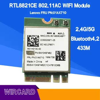 RTL8821CE 802.11 AC 1X1 Wi-Fi+BT 4.2 Combo Adaptér Karty FRU 01AX710 bezdrôtovej sieťovej karty Pre notebook