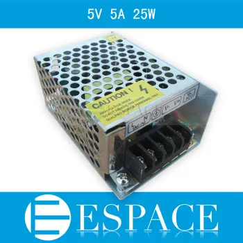 Najlepšia kvalita 5V 5A 25W Prepínanie Napájania Ovládač pre LED Pásy AC 100-240V Vstup DC 5V doprava zadarmo