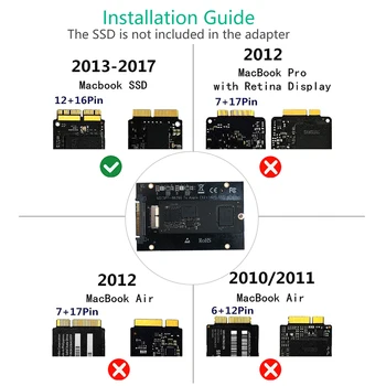 PCIe SSD na SFF-8639(U. 2)Adaptér Karty na rok 2013 2016 2017 MacBook Air Pro Retina SSD (Nie SATA Rozhranie )