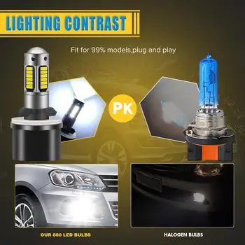 2x 880 881 H3 H1 6000K-Biele High Power LED Žiarovka Hmlové Svetlo Denných prevádzkových Svetlo Lampy Pre Volkswagen Mercedes-Benz Nissan Lexus