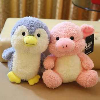 Candice guo! super roztomilé plyšové hračky cartoon zvierat, ošípaných, penguin, panda psa myš malé bábiky mäkká hračka pre deti narodeniny Vianočný darček 1p