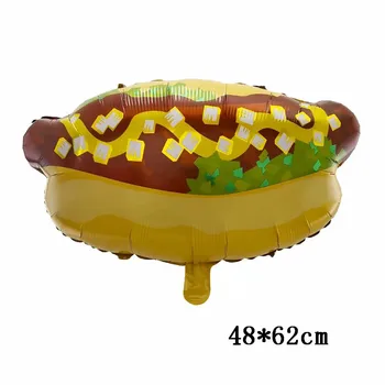 50pcs Šišky Lízatko Pizza zmrzlina Hot Dog Narodeninovej Party Svadobné Balóny, Dekorácie, Posypeme Prstencového Fólie Hélium Balón