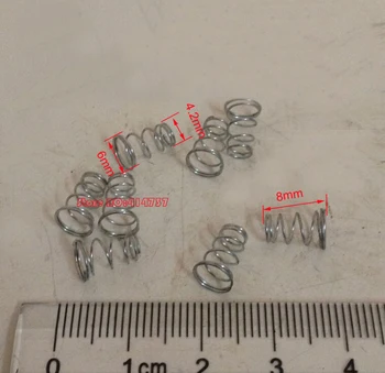 20pcs 0.4*4.2&6*8 mm Ocele kužeľovej coil jar 0,4 mm drôt kužeľovej sprial kompresie jar dvojité kužeľová pružina