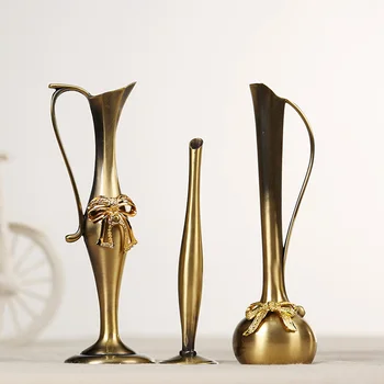 Európa Zliatiny váza elektrolyticky pokrývajú Zlato Vázy, Dekoratívne Remeslá Remeslá kreatívne Domáce Dekorácie, doplnky, Vybavenie Výrobkov