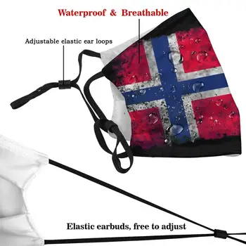 Vintage Nórsku Vlajku Masku Na Tvár Umývateľný Filter, Letné Hot Predaj Úst Masky Redmaplefty Červený Javor Fty Krajín, Národov Republiky